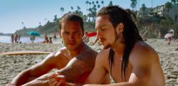 Taylor Kitsch and Aaron Taylor-Johnson play very close friends in Savages. Taylor Kitsch and Aaron Taylor-Johnson play very close friends in Savages.