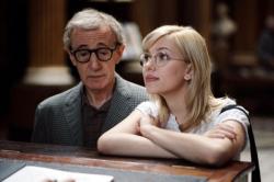 Woody Allen and Scarlett Johansson in Scoop. Woody Allen and Scarlett Johansson in Scoop.