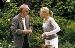 Woody Allen and Scarlett Johansson in Scoop. Woody Allen and Scarlett Johansson in Scoop.