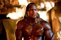 Dwayne Johnson in The Scorpion King.