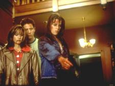 Courteney Cox, Jamie Kennedy and Neve Campbell in Scream.