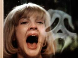 Drew Barrymore acts out the title in Scream.