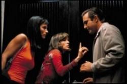 Courteney Cox, Parker Posey and David Arquette in Scream 3.