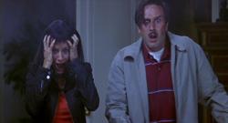 Courtney Cox and David Arquette, after seeing what the stylist did to her hair. Courtney Cox and David Arquette, after seeing what the stylist did to her hair.
