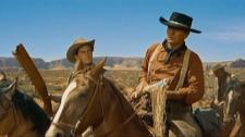 Jeffrey Hunter and John Wayne.