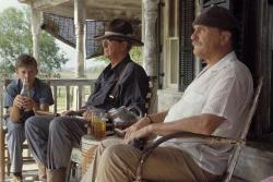 Haley Joel Osment, Robert Duvall and Michael Caine in Secondhand Lions. Haley Joel Osment, Robert Duvall and Michael Caine in Secondhand Lions.