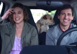 Kiera Knightley and Steve Carrell in Seeking a Friend for the End of the World. Kiera Knightley and Steve Carrell in Seeking a Friend for the End of the World.