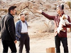 Colin Farrell, Christopher Walken and Sam Rockwell in Seven Psychopaths.
