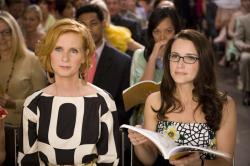 Cynthia Nixon and Kristen Davis in Sex and the City: The Movie. Cynthia Nixon and Kristen Davis in Sex and the City: The Movie.