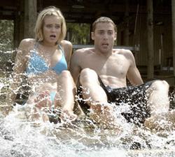 Sara Paxton and Dustin Milligan in Shark Night. If you look close, you can see an attempt at acting.