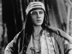 Rudolph Valentino in the role that made him a star in The Sheik. Rudolph Valentino in the role that made him a star in The Sheik.