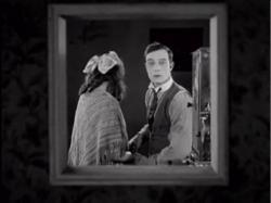 Kathryn McGuire and Buster Keaton in Sherlock Jr. Kathryn McGuire and Buster Keaton in Sherlock Jr.