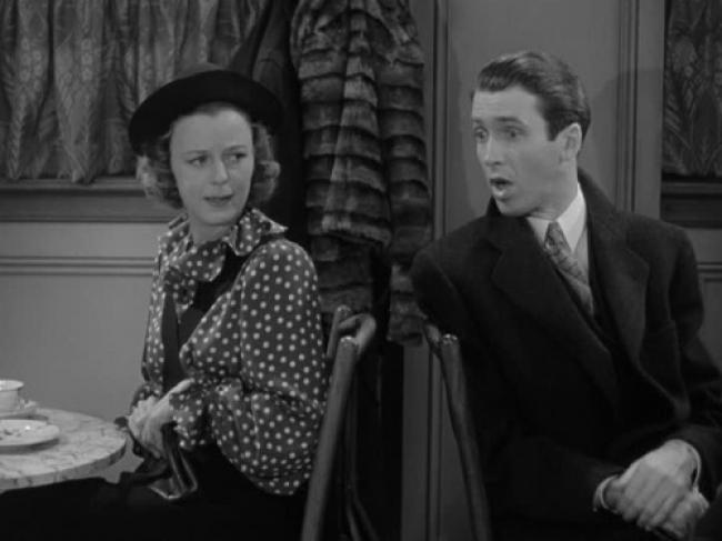 Margaret Sullavan and James Stewart in The Shop Around the Corner.