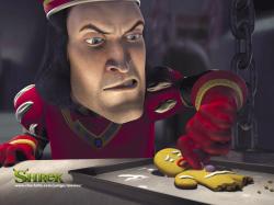 John Lithgow voices Lord Farquaad.