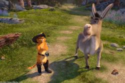 Puss and Donkey in Shrek 2. Puss and Donkey in Shrek 2.