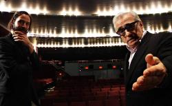 Keanu Reeves and Martin Scorsese in Side By Side. Keanu Reeves and Martin Scorsese in Side By Side.