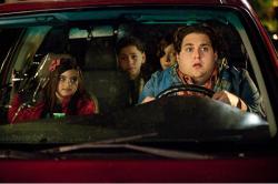 Landry Bender, Kevin Hernandez, Max Records and Jonah Hill in The Sitter.