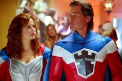 Kelly Preston and Kurt Russell in Sky High.