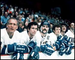 Paul Newman, Michael Ontkean and The Chiefs. Paul Newman, Michael Ontkean and The Chiefs.