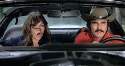 Sally Field and Burt Reynolds in Smokey and the Bandit.