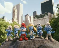 The Smurfs in Central Park.