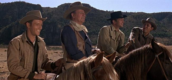 Believe it or not Michael Anderson Jr., John Wayne, Dean Martin and Earl Holliman are The Sons of Katie Elder. Believe it or not Michael Anderson Jr., John Wayne, Dean Martin and Earl Holliman are The Sons of Katie Elder.
