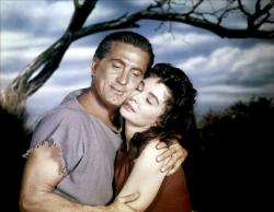 Kirk Douglas looks old enough to be Jean Simmons father in Spartacus