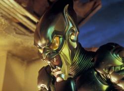 Willem Dafoe as the Green Goblin in Spider-man.