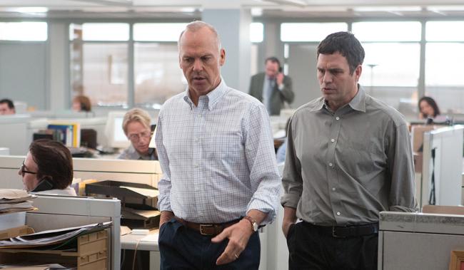 Michael Keaton and Mark Ruffalo in Spotlight.