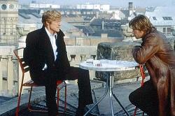 Robert Redford and Brad Pitt in Spy Game.