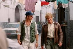 Brad Pitt and Robert Redford in Spy Game. Brad Pitt and Robert Redford in Spy Game.