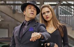 Jeremy Piven and Jessica Alba in Spy Kids: All the Time in the World.