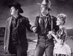 George Bancroft, John Wayne and Claire Travor in Stagecoach