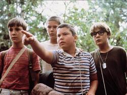 Wil Wheaton, River Phoenix, Jerry O'Connell and Corey Feldman in Stand By Me.