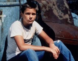 River Phoenix in Stand By Me.