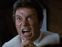 William Shatner in Star Trek II: The Wrath of Khan. William Shatner in Star Trek II: The Wrath of Khan.