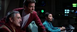James Doohan, William Shatner, and George Takei in Star Trek III: The Search for Spock. James Doohan, William Shatner, and George Takei in Star Trek III: The Search for Spock.