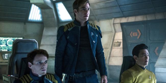 Anton Yelchin, Chris Pine and John Cho in Star Trek Beyond Anton Yelchin, Chris Pine and John Cho in Star Trek Beyond