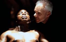 LeVar Burton and Malcolm McDowell in Star Trek VII: Generations.