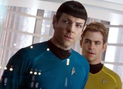 Zachary Quinto and Chris Pine in Star Trek Into Darkness