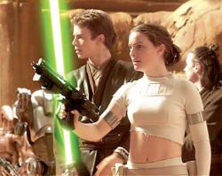 Hayden Christensen and Natalie Portman in Star Wars: Episode II Attack of the Clones.