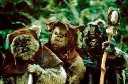 The Ewoks in Star Wars: Episode VI Return of the Jedi.