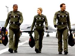 Jamie Foxx, Jessica Biel and Josh Lucas in Stealth.