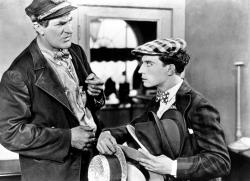 Ernest Torrence and Buster Keaton in Steamboat Bill Jr.