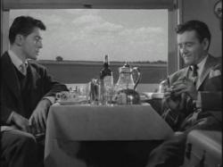 Farley Granger and Robert Walker play two strangers on a train.