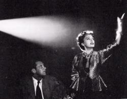 William Holden and Gloria Swanson in Sunset Boulevard. William Holden and Gloria Swanson in Sunset Boulevard.