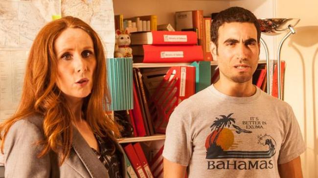 Catherine Tate and Brett Goldsetin in Superbob.