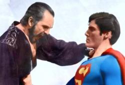 Terence Stamp and Christopher Reeve in Superman II.