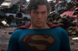 Christopher Reeve in Superman III.