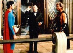 Christopher Reeve, Gene Hackman and Mark Pillow in Superman:  The Quest for Peace